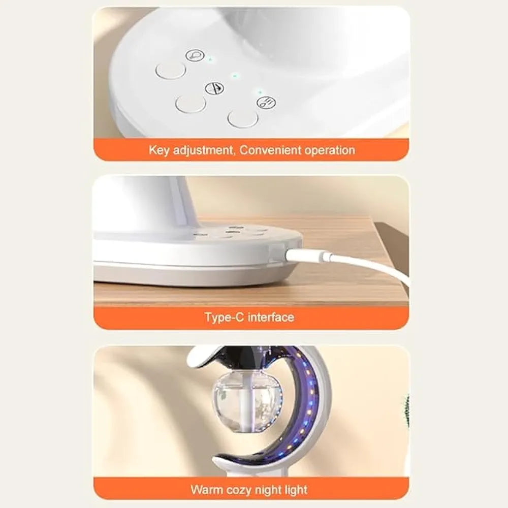 جهاز طارد البعوض الكهربائي 3 في 1 | مرطب هواء، وجهاز صاعق للبعوض، وضوء ليلي ملون لبيئة صحية